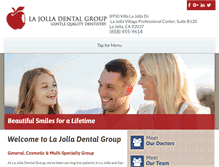 Tablet Screenshot of lajolladentalgroup.com